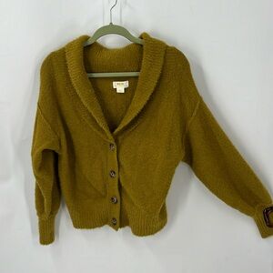 Maeve Jessica Cropped olive green Cardigan size S